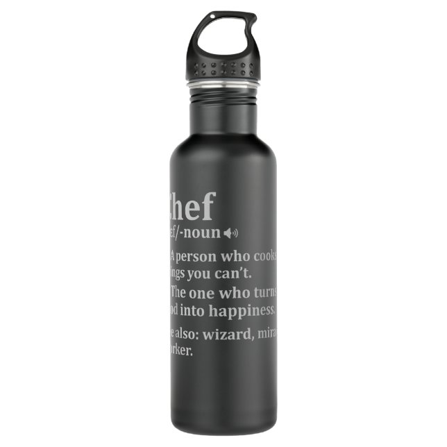 Cooking Gifts Chefs Chef Definition 710 Ml Water Bottle (Front)
