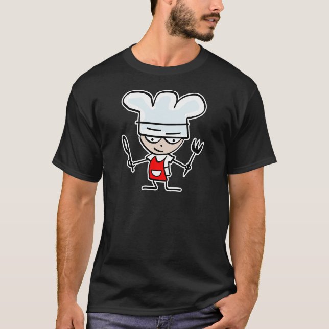 Cooking gifts with funny cartoon - Humourous desig T-Shirt (Front)