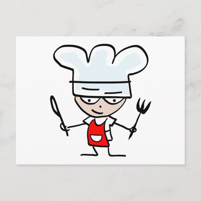 Cooking gifts with funny cartoon - Humourous Postcard (Front)