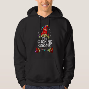Cooking Gnome Buffalo Plaid Matching Christmas Hoodie