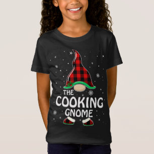 Cooking Gnome Buffalo Plaid Matching Family Christ T-Shirt