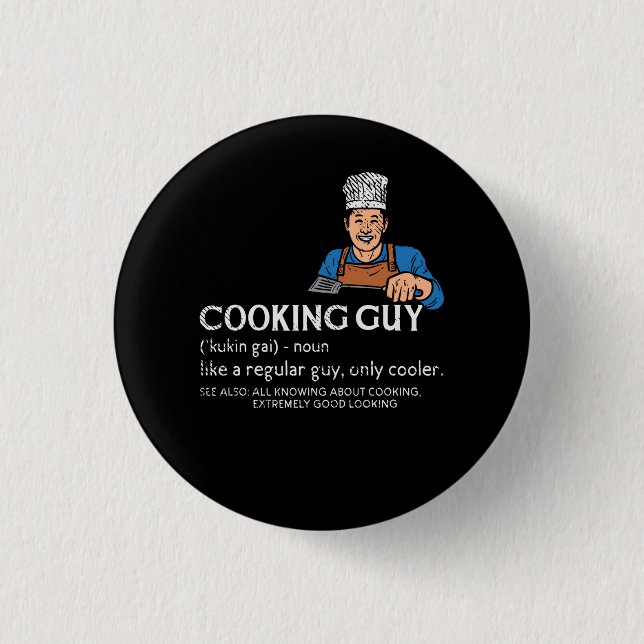 Cooking Guy Definition 3 Cm Round Badge (Front)