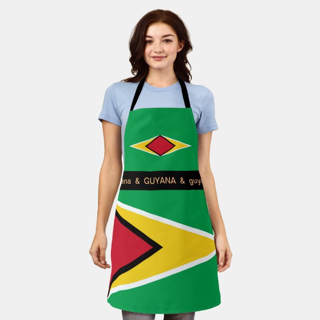 Cooking Guyana & Guyana Flag Chefs kitchen Apron (Worn)