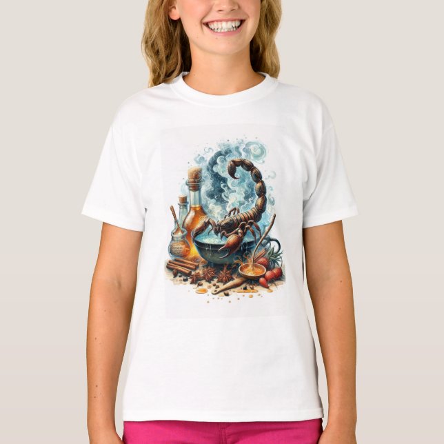 Cooking Happy Scorpion T-Shirt (Front)