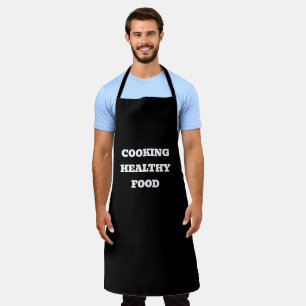 Cooking healthy food apron