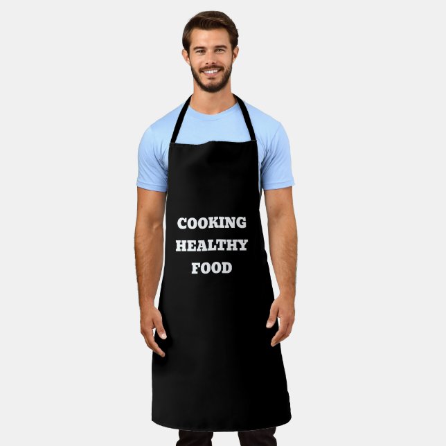 Cooking healthy food apron (Worn)