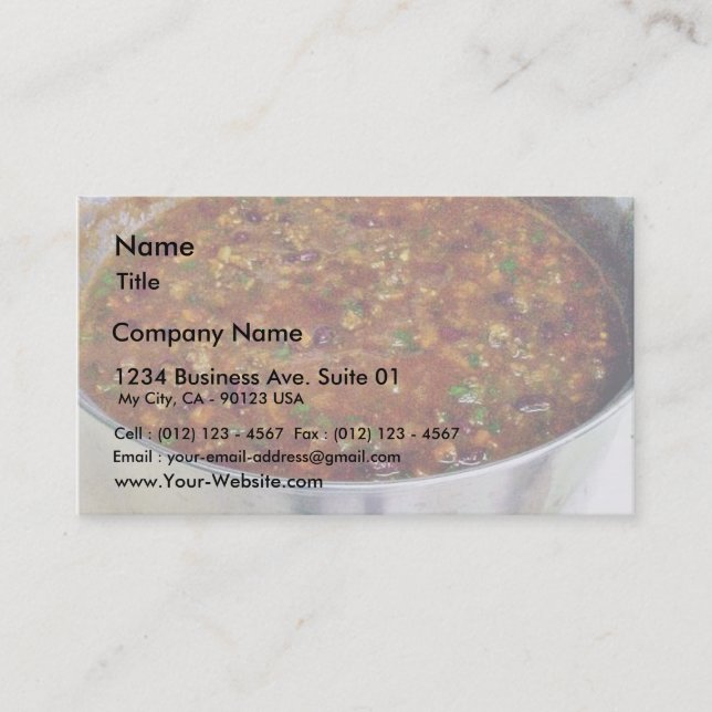Cooking Hot Chilli Business Card (Front)