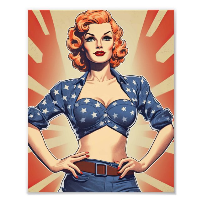 Cooking in her Kitchen  Photo Print (Front)