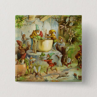 Cooking In The Gnome Kitchen 15 Cm Square Badge