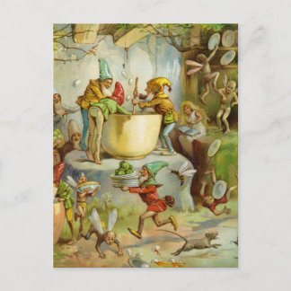 Cooking In The Gnome Kitchen Postcard