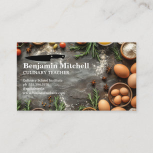 Cooking Ingredients   Eggs   Knife Business Card