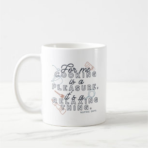 Cooking is a Pleasure Thing Typography II Coffee Mug