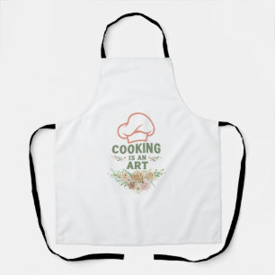 Cooking Is an Art Kitchen Towel Elegant Floral C Apron