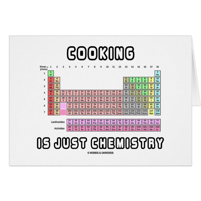 Cooking Is Just Chemistry (Periodic Table) (Front Horizontal)