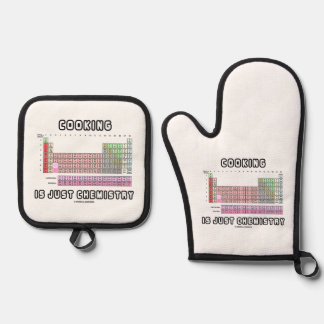 Cooking Is Just Chemistry Periodic Table Humour Oven Mitt & Pot Holder Set