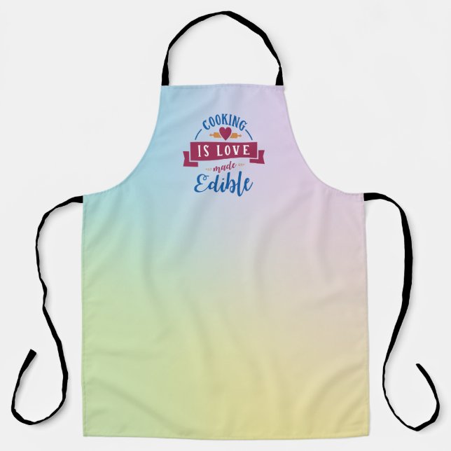 cooking is love made edible apron (Front)
