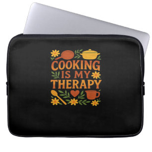 Cooking is my therapy Oversized T-Shirt Laptop Sleeve