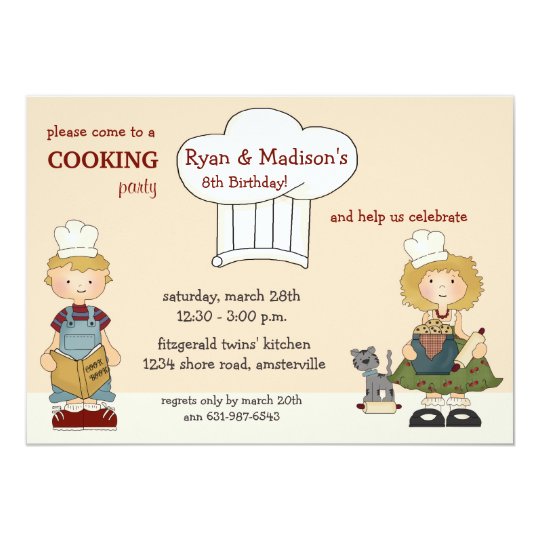 Cooking Kids Invitation