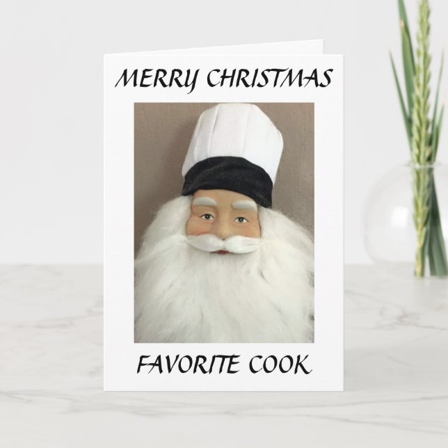 COOKING/LOVE TO YOU MY FAV COOK AT CHRISTMAS HOLIDAY CARD (Front)