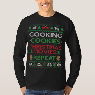 Cooking Lover Chef Gift Funny Cook Ugly Christmas T-Shirt