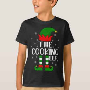 Cooking Lover Xmas Pajama Funny The Cooking Elf Ch T-Shirt