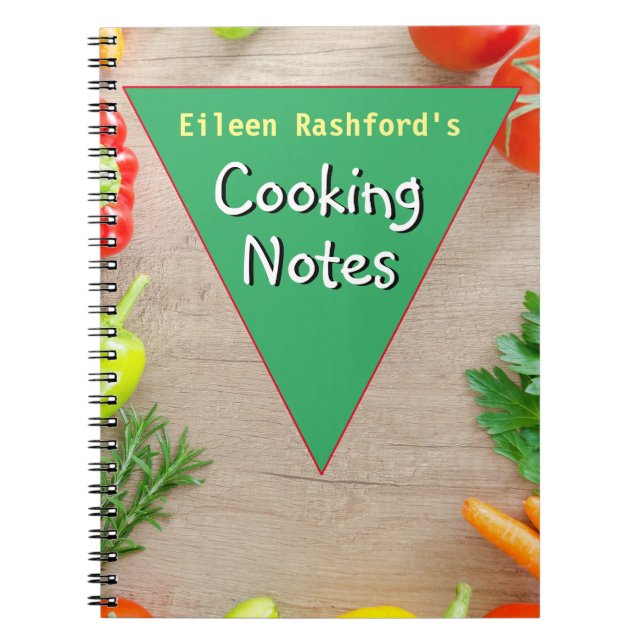 Cooking Notes with Recipient's Name Notebook (Front)