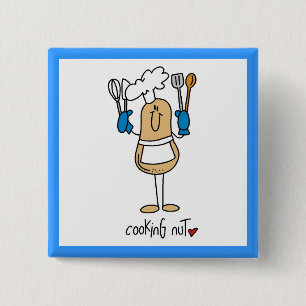 Cooking Nut T-shirts and Gifts 15 Cm Square Badge