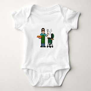 Cooking on the BGE grill Baby Bodysuit