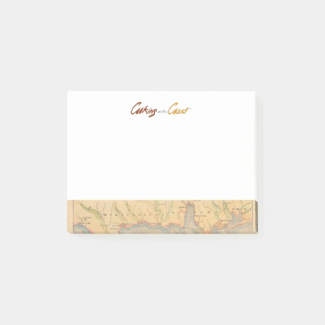 Cooking on the Coast | Post-It Notes with Map (Front)