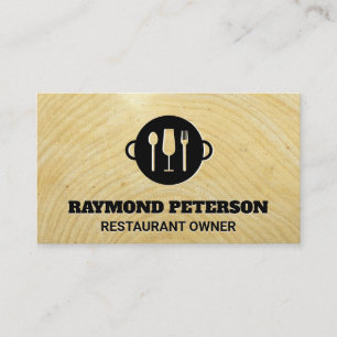 Cooking Pan and Utensils   Culinary Business Card