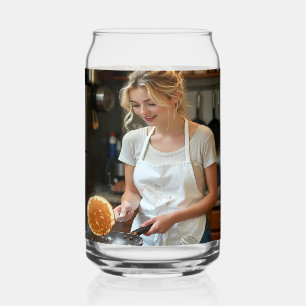 Cooking Pancakes Photo Customize Can Glass