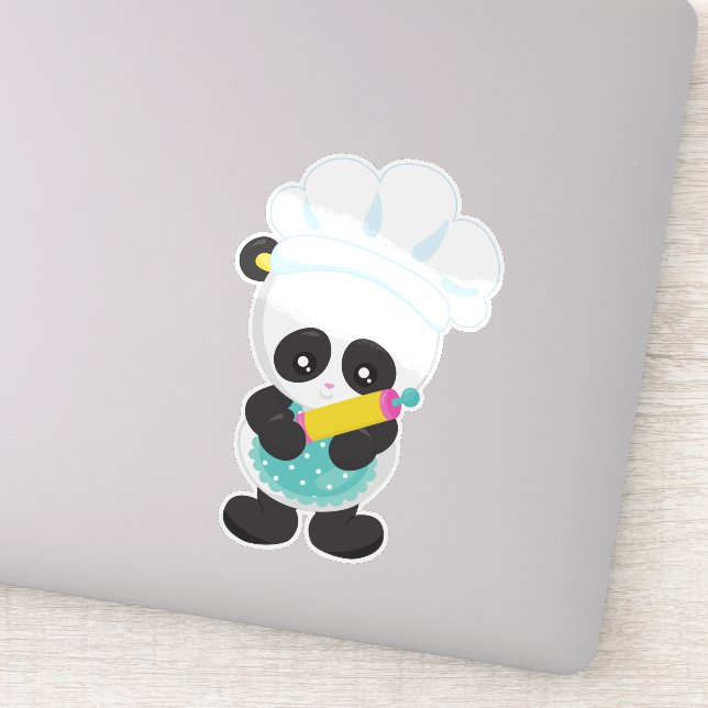 Cooking Panda, Baking Panda, Apron, Rolling Pin (Detail)