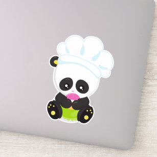 Cooking Panda, Baking Panda, Panda With Doughnut