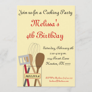 Cooking Party Invitation
