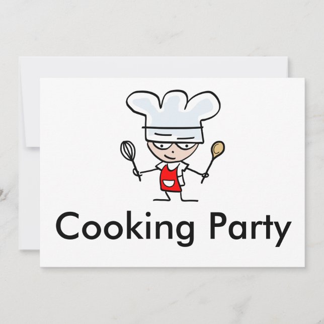 Cooking party invitations (Front)