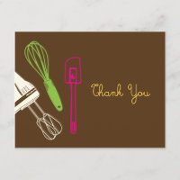 Cooking Party Thank You Card