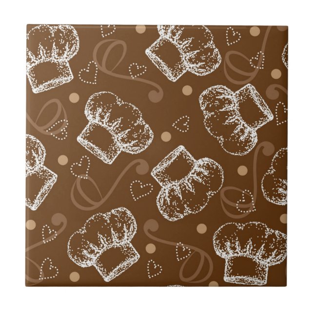 Cooking pattern with chef hat tile (Front)