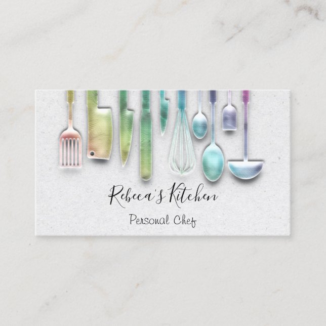 Cooking Personal Chef Restaurant Catering Kitchen Business Card (Front)