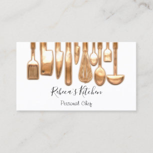 Cooking Personal Chef Restaurant Golden Catering  Business Card