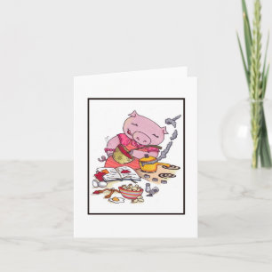 cooking pigs notecard