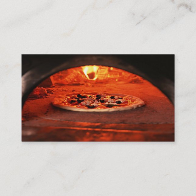 Cooking Pizza Business Card (Front)