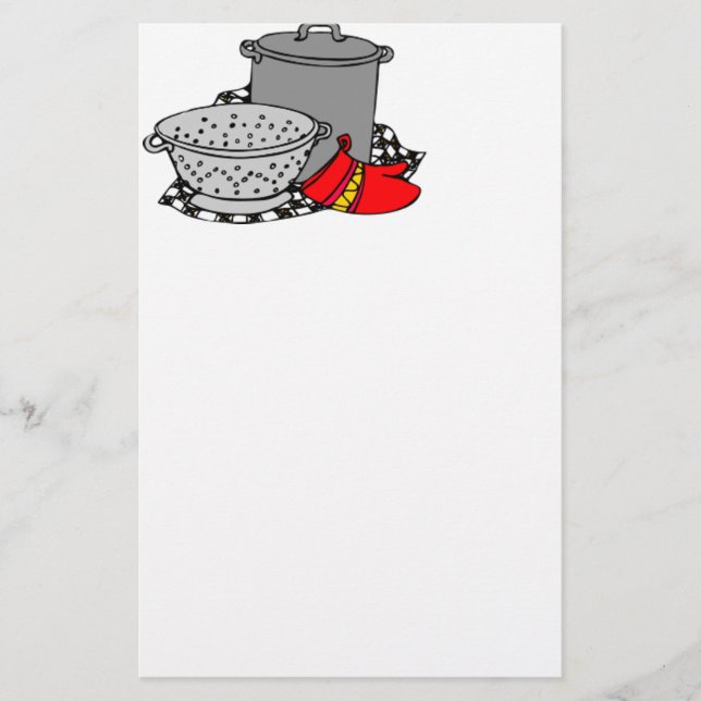 Cooking Pot & Strainer Stationery (Front)