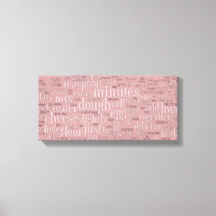 Cooking related word cloud Wall Canvas Art