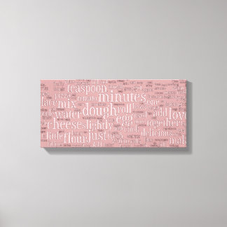 Cooking related word cloud Wall Canvas Art