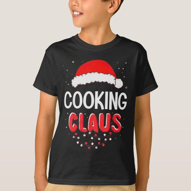 Cooking Santa Claus Christmas Matching Costume  T-Shirt (Front)