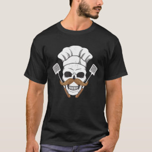 Cooking Skull  Chef Skeleton Halloween Cook Costum T-Shirt