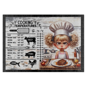 Cooking Temperature Guide for Meat – Cute Kid Chef Cutting Board