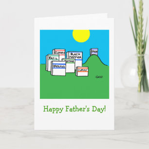 Cooking Theme Humourous Fathers Day Spices Cartoon Card