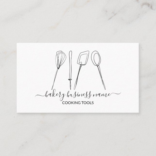Cooking tools bakery homemade food recipes business card (Front)