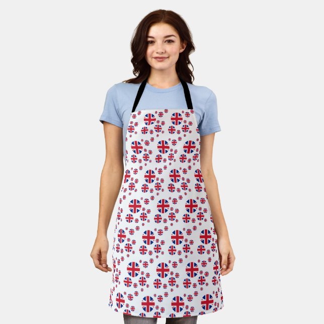 Cooking UK & British Flag Union Jack Chefs kitchen Apron (Worn)